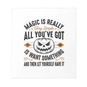 Halloween-Magie-Kürbis-Vintage-Vector-Shirt-Design Notizblock
