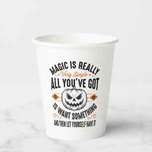 Halloween-Magie-Kürbis-Vintage-Vector-Shirt-Design Pappbecher