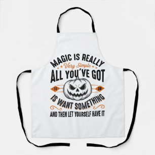 Halloween-Magie-Kürbis-Vintage-Vector-Shirt-Design Schürze