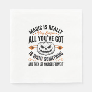 Halloween-Magie-Kürbis-Vintage-Vector-Shirt-Design Serviette