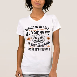 Halloween-Magie-Kürbis-Vintage-Vector-Shirt-Design T-Shirt