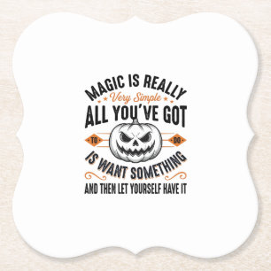 Halloween-Magie-Kürbis-Vintage-Vector-Shirt-Design Untersetzer