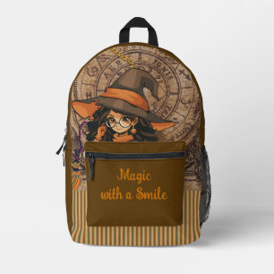 Halloween, Magie mit einem Lächeln, Süße Hexerei,  Bedruckter Rucksack