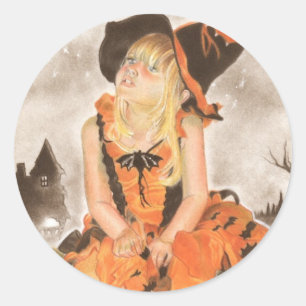 Halloween-Magie Runder Aufkleber