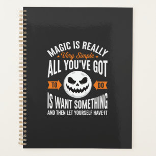 Halloween-Magie-Zitat-Kürbis-Gesicht-Design Planer