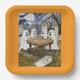 Halloween Mahjong Ghosts Pappteller