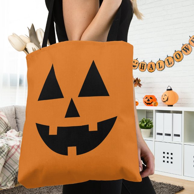 Halloween Male Jack-O-Lantern Pumpkin-Gesicht (Halloween Male Jack-O-Lantern Pumpkin Face Tote Bag)