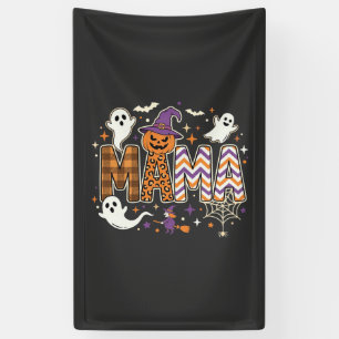 Halloween Mama Geister Hexe und Kürbis Grafik Banner