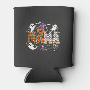 Halloween Mama Geister Hexe und Kürbis Grafik Dosenkühler