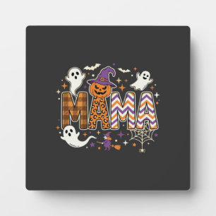 Halloween Mama Geister Hexe und Kürbis Grafik Fotoplatte