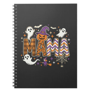Halloween Mama Geister Hexe und Kürbis Grafik Notizblock