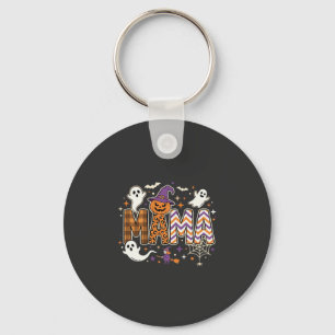 Halloween Mama Geister Hexe und Kürbis Grafik Schlüsselanhänger