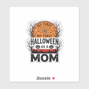 Halloween-Mama mein erstes gruseliges Vintage_1 Aufkleber