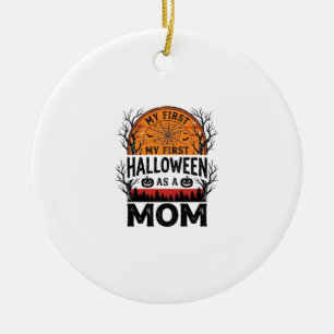 Halloween-Mama mein erstes gruseliges Vintage_1 Keramik Ornament