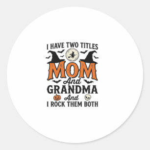 Halloween-Mama-Oma-vintage-Hexen-Shirt-Design_1 Runder Aufkleber