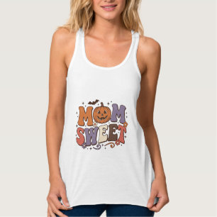 Halloween-Mama Süße Kürbis Vintage-Shirt-Design_1 Tank Top