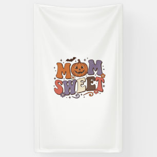 Halloween-Mama süßer Kürbis Vintage-Shirt-Design_1 Banner