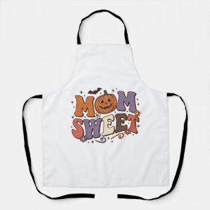 Halloween-Mama süßer Kürbis Vintage-Shirt-Design_1 Schürze