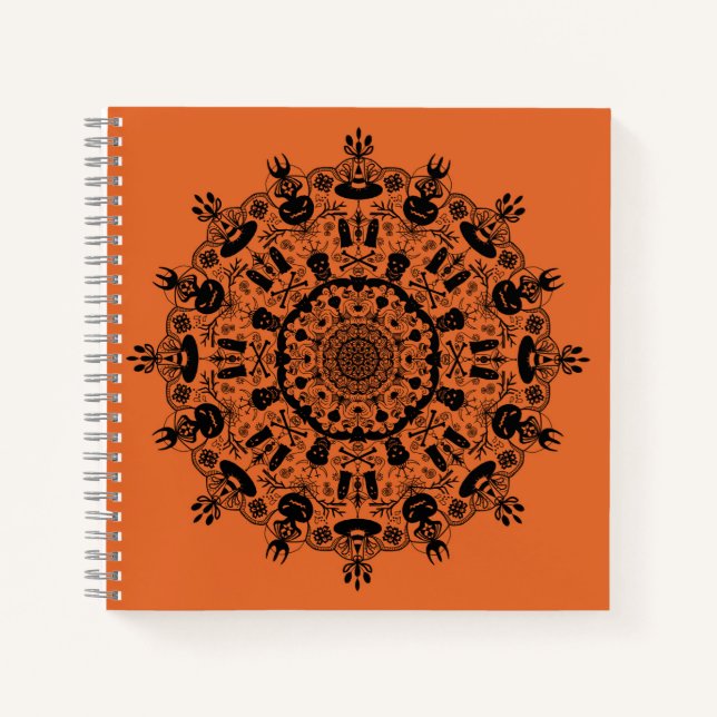 Halloween Mandala Notizbuch (Vorderseite)