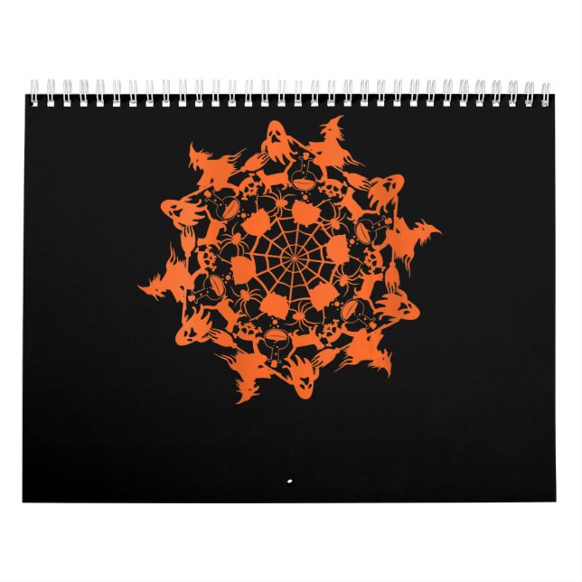 Halloween Mandala Spider Witch Ghost Kalender (Titelbild)