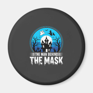Halloween-Mann hinter der Maske Spukhaus Magnet