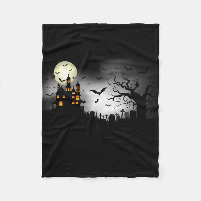 Halloween Mansion Blanket Fleecedecke (Vorderseite)