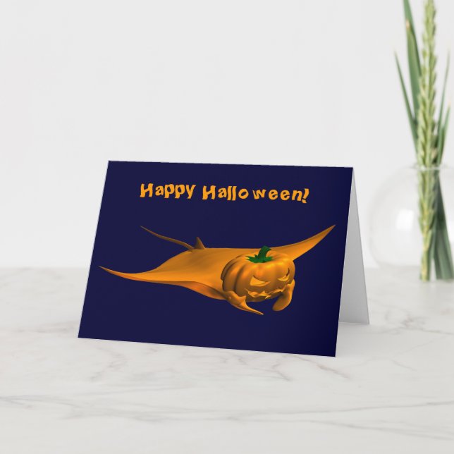 Halloween Manta Ray Karte (Vorderseite)