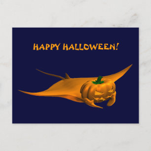 Halloween Manta Ray Postkarte