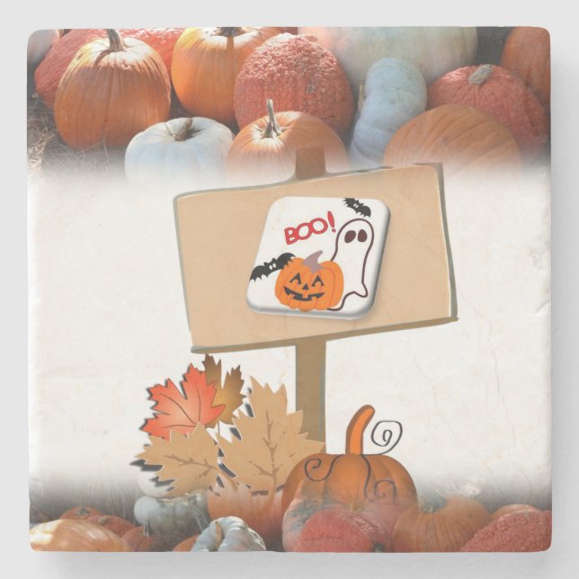 Halloween Marble Stone Untersetzer (Vorderseite)