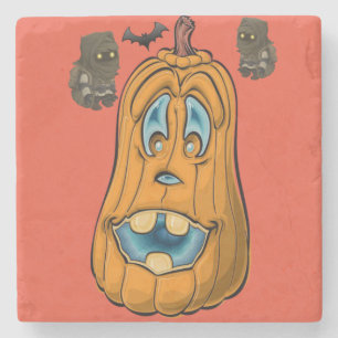 Halloween Marble Stone Untersetzer, Pumpkin Steinuntersetzer