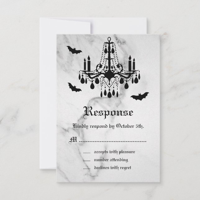 Halloween Marble UAWG RSVP Karte (Vorderseite)