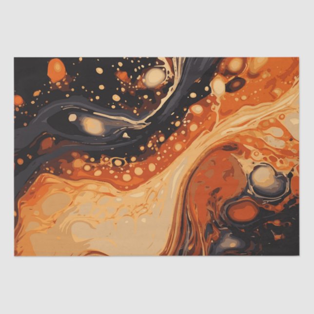 Halloween Marmor Wasserfarbe Swirl 2 Seidenpapier (Vorderseite)