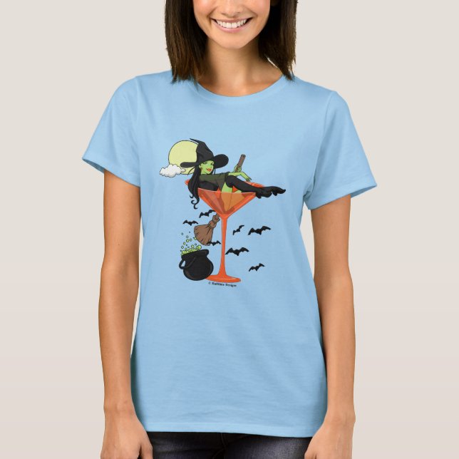 Halloween Martini Girl T-Shirt (Vorderseite)