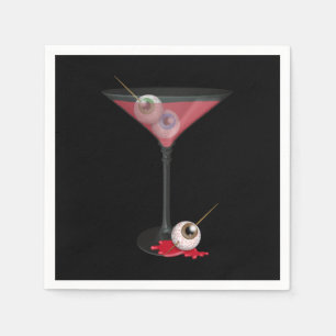 Halloween-Martini mit Augapfel Serviette