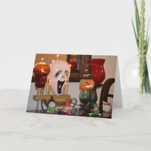 Halloween Maske und Figurinen Karte