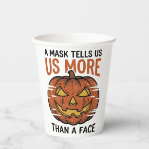 Halloween-Masken-Zitat Vintage-Kürbis-Gesicht T-Sh Pappbecher