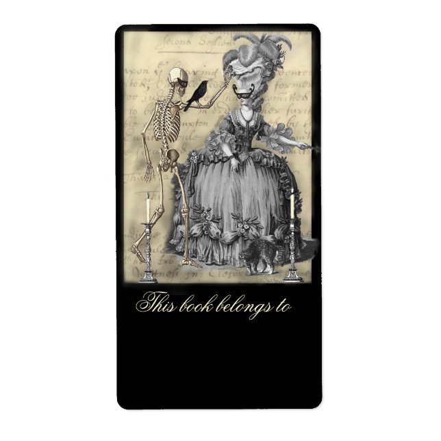 Halloween-Maskenball-Exlibris (Vorne)