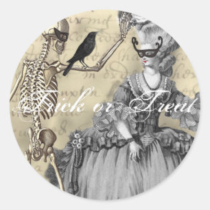 Halloween-Maskenball Runder Aufkleber