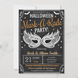Halloween-Maskenparty-Einladung Einladung