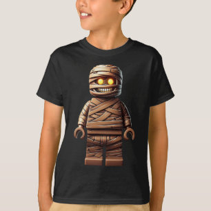 Halloween Master Builder Mummy Kids Gebäude Block T-Shirt