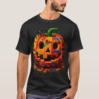 Halloween Master Builder Pumpkin Kids Gebäude Blo T-Shirt