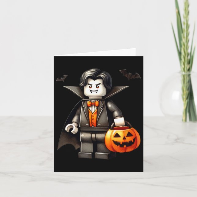 Halloween Master Builder Vampire Kids Gebäude Blo Karte (Vorderseite)