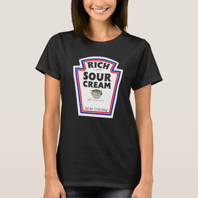 Halloween Matching Costume Rich Sour Cream Flasche T-Shirt (Vorderseite)
