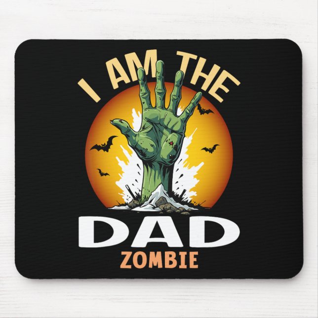 Halloween Matching Vater Zombie Costume Mousepad (Vorne)