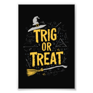 Halloween-Mathe-Lehrer Trig oder Treat Schule Fotodruck