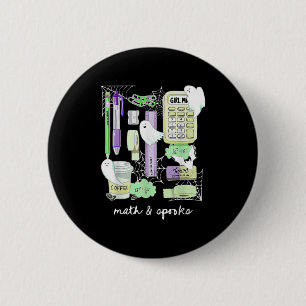 Halloween-Mathelehrer-Geister Trig oder Treat Stud Button
