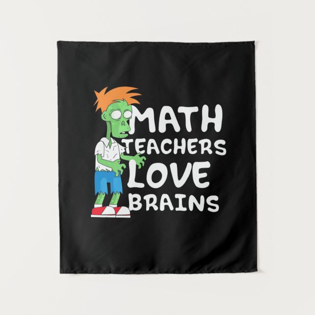 Halloween Mathelehrer Liebe Wandteppich (Vorderseite)