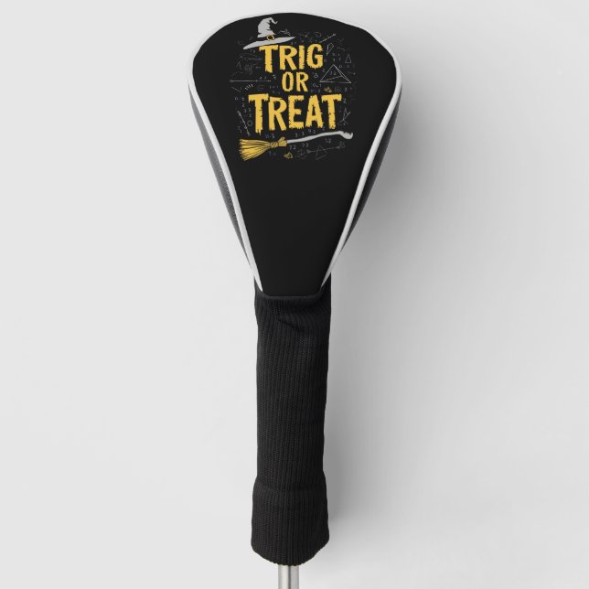 Halloween Mathematik Lehrer Trig oder Leckerei Sch Golf Headcover (Vorderseite)