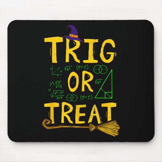 Halloween Mathematik Lehrer Trig oder Leckerei Stu Mousepad (Vorne)