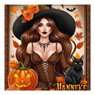 Halloween Mauer verzaubern Kunst - Autumnal Fotodruck